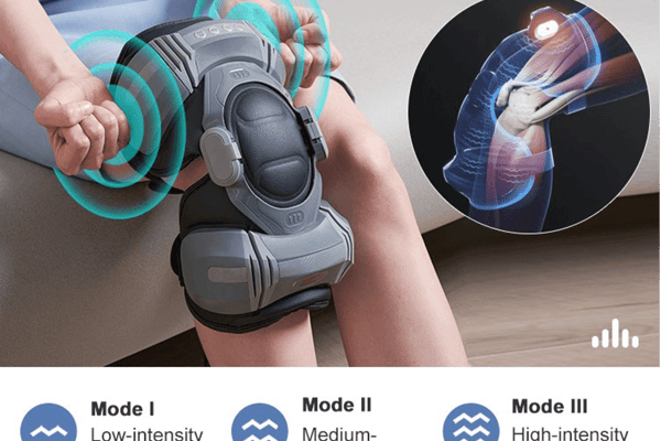 Balmpoint Double Motor Knee Massager, with Heat soothing relief for knee pain, very comfortable to wear, and good gift too for pops and grand-dads