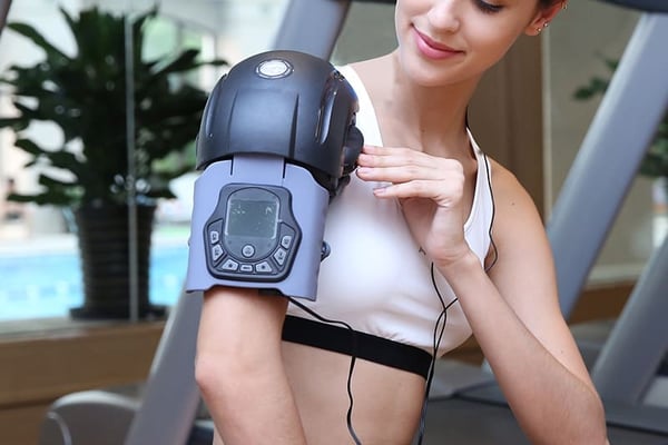 Balmpoint Double Motor Knee Massager, with Heat soothing relief for knee pain, very comfortable to wear, and good gift too for pops and grand-dads