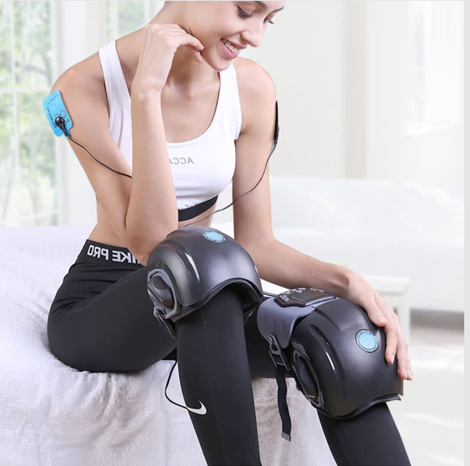 Balmpoint Double Motor Knee Massager, with Heat soothing relief for knee pain, very comfortable to wear, and good gift too for pops and grand-dads