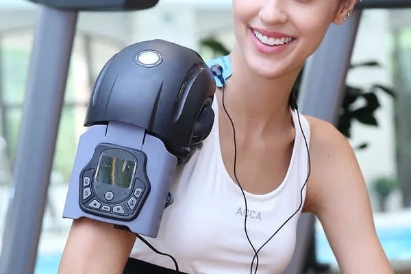 Balmpoint Double Motor Knee Massager, with Heat soothing relief for knee pain, very comfortable to wear, and good gift too for pops and grand-dads