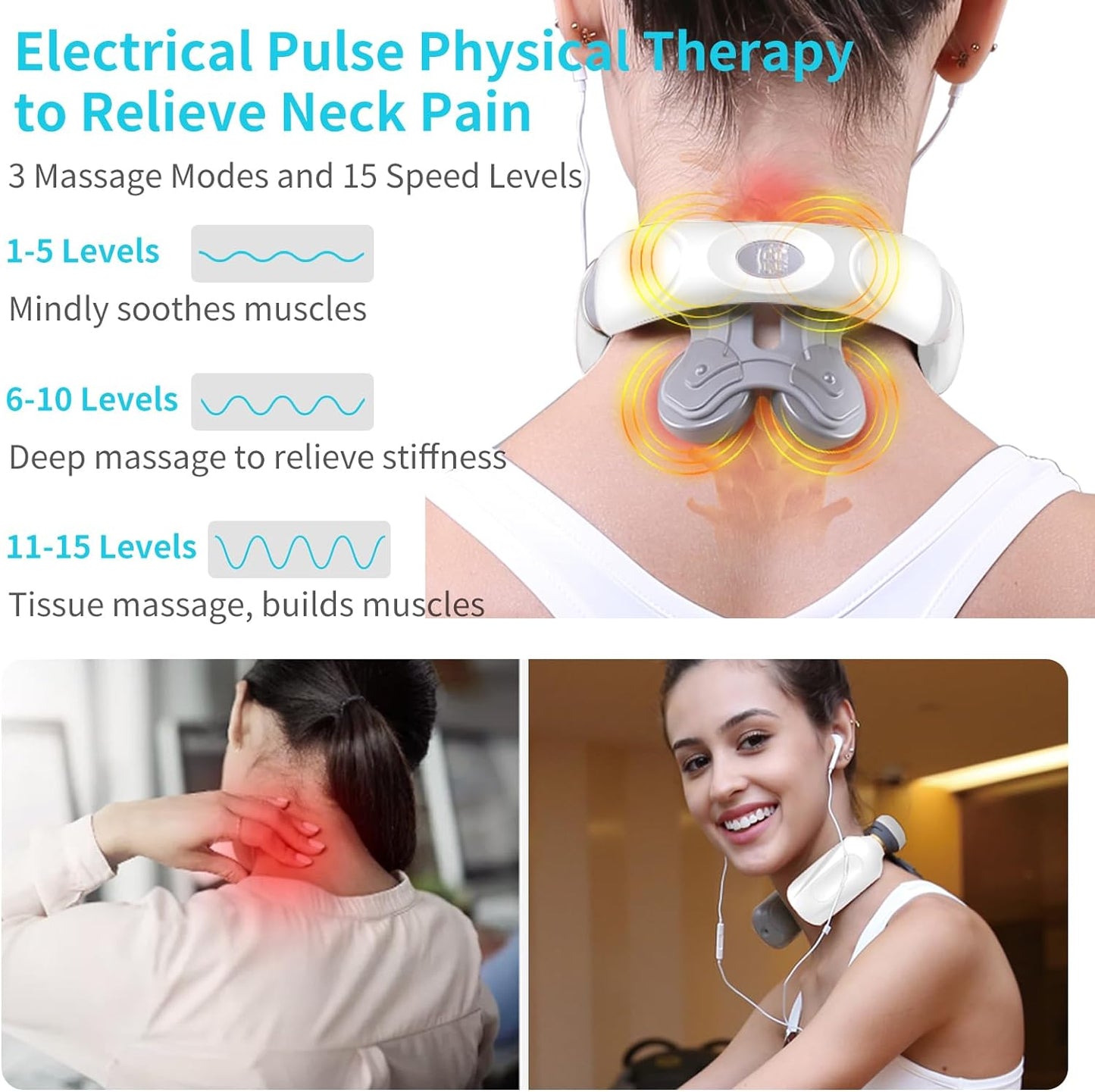 Balmpoint Neck Massager that massage sore neck muscle, relieve neck pain, for comfort and relaxation, gift for your loved one too!!