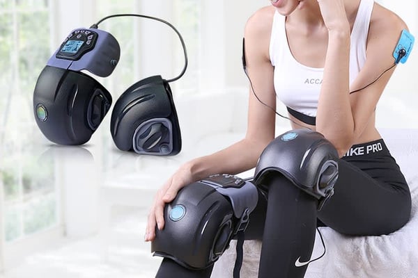 Balmpoint Double Motor Knee Massager, with Heat soothing relief for knee pain, very comfortable to wear, and good gift too for pops and grand-dads